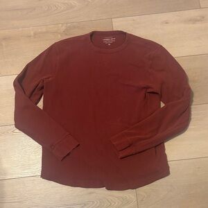 Sonoma Burnt Red Thermal Crew Shirt